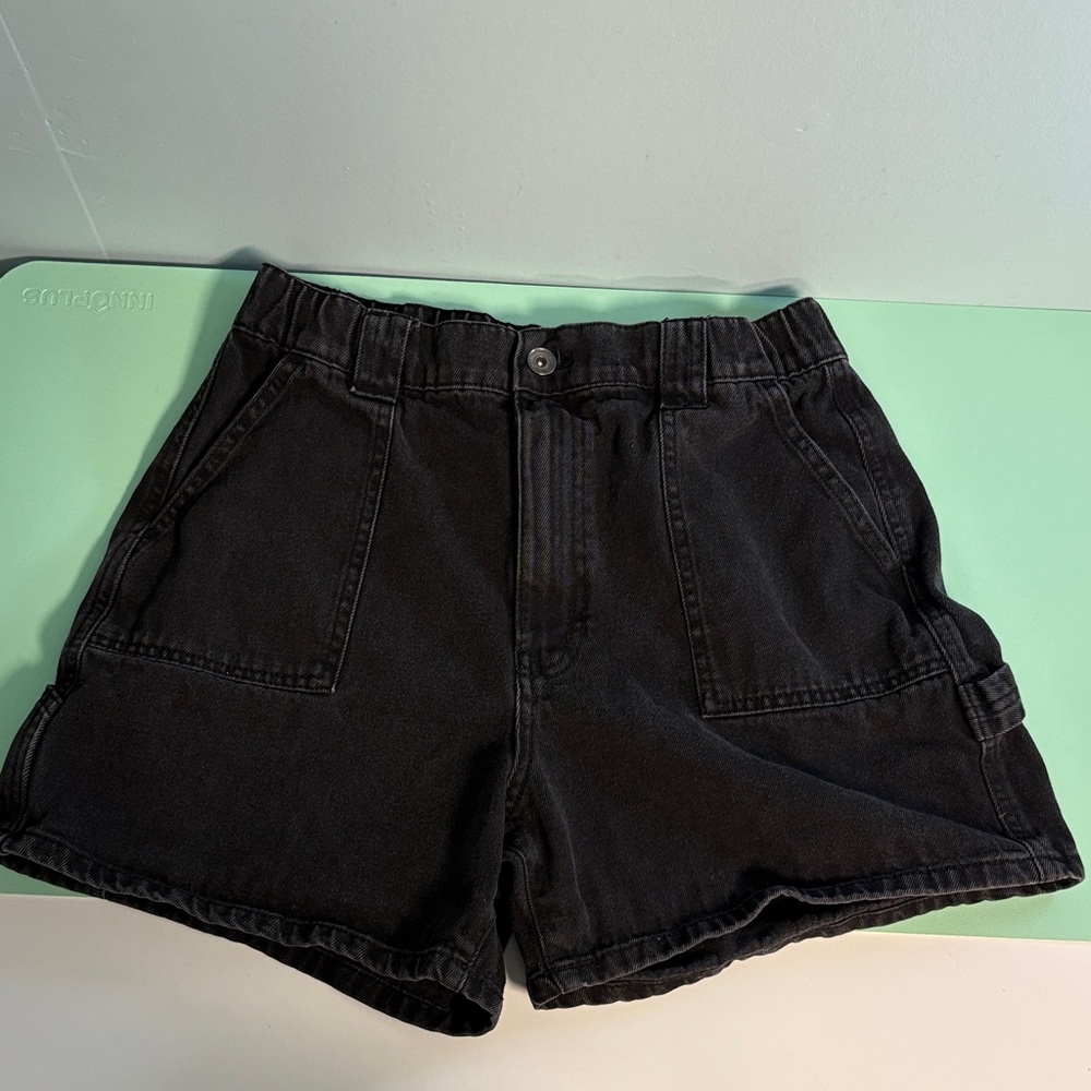 Ardene Black Carpenter High Rise Large Woman Shorts,